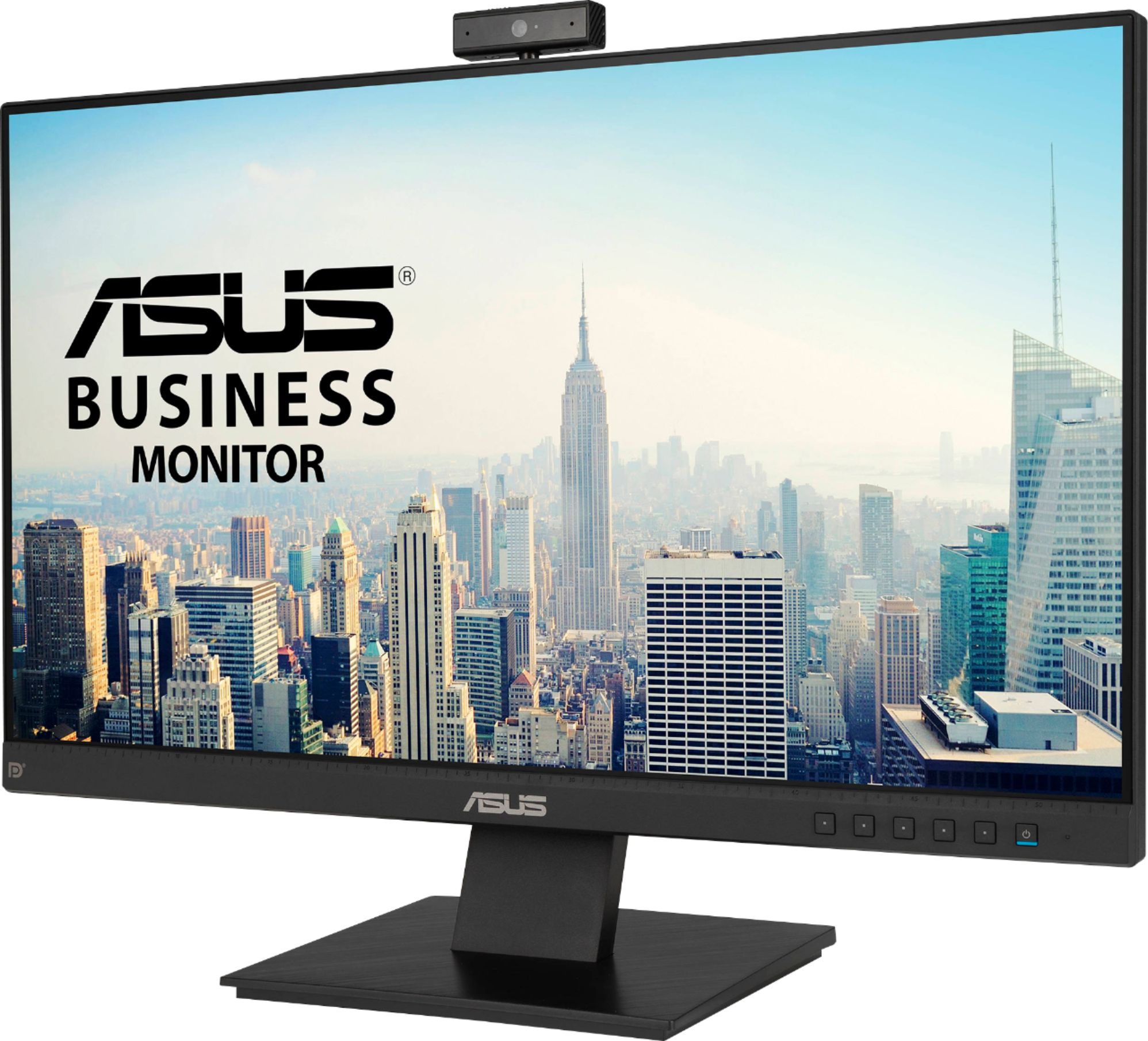 Angle View: ASUS - 23.8" FHD IPS Video Conference Business Monitor with Webcam (DisplayPort,HDMI) - Black
