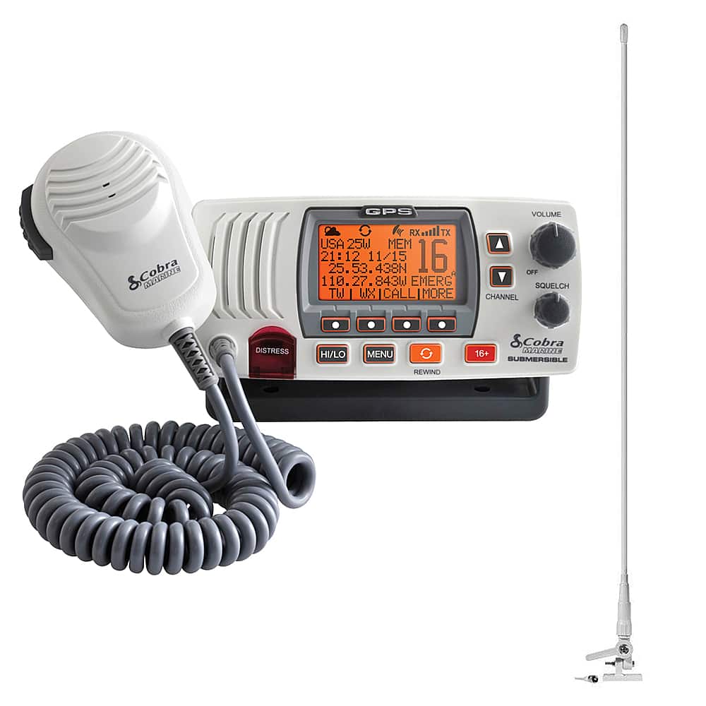 Best Buy Cobra MR F77W / CM300004 Fixed Mount Marine VHF Radio and