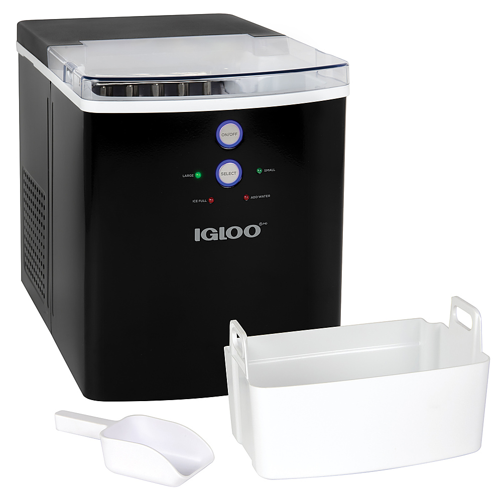 Left View: Igloo - 33-Pound Automatic Portable Countertop Ice Maker Machine