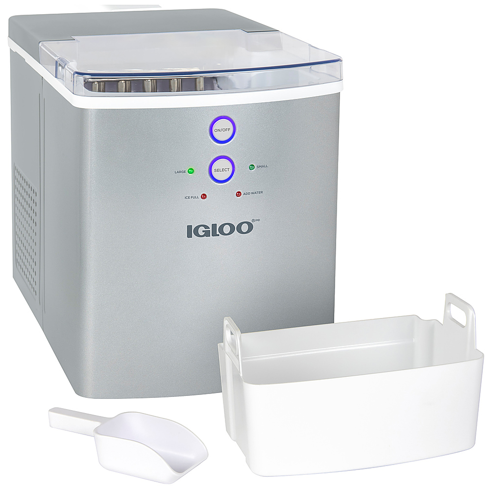 Left View: Igloo - 33-Pound Automatic Portable Countertop Ice Maker Machine