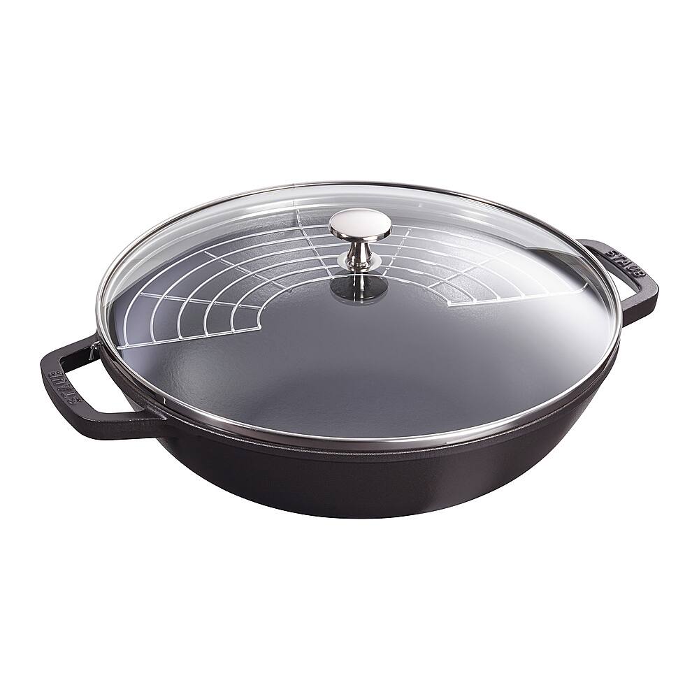 Angle View: Staub - Cast Iron 4.5-qt Perfect Pan - Black Matte
