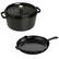 Angle. Staub - Cast Iron 3-pc Cocotte and Fry Pan Set - Black Matte.