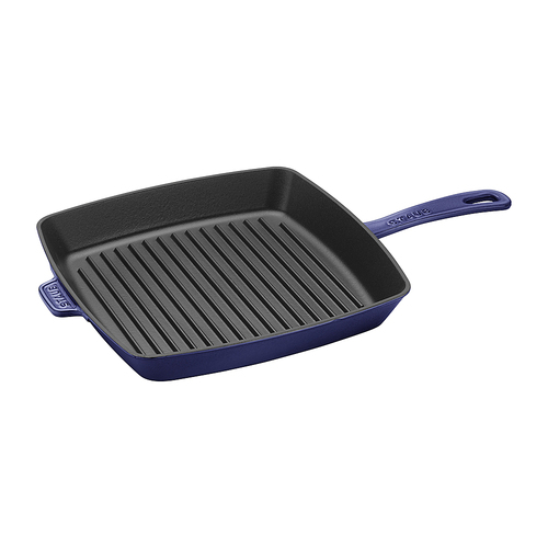 Staub - Cast Iron 10-inch Square Grill Pan - Dark Blue