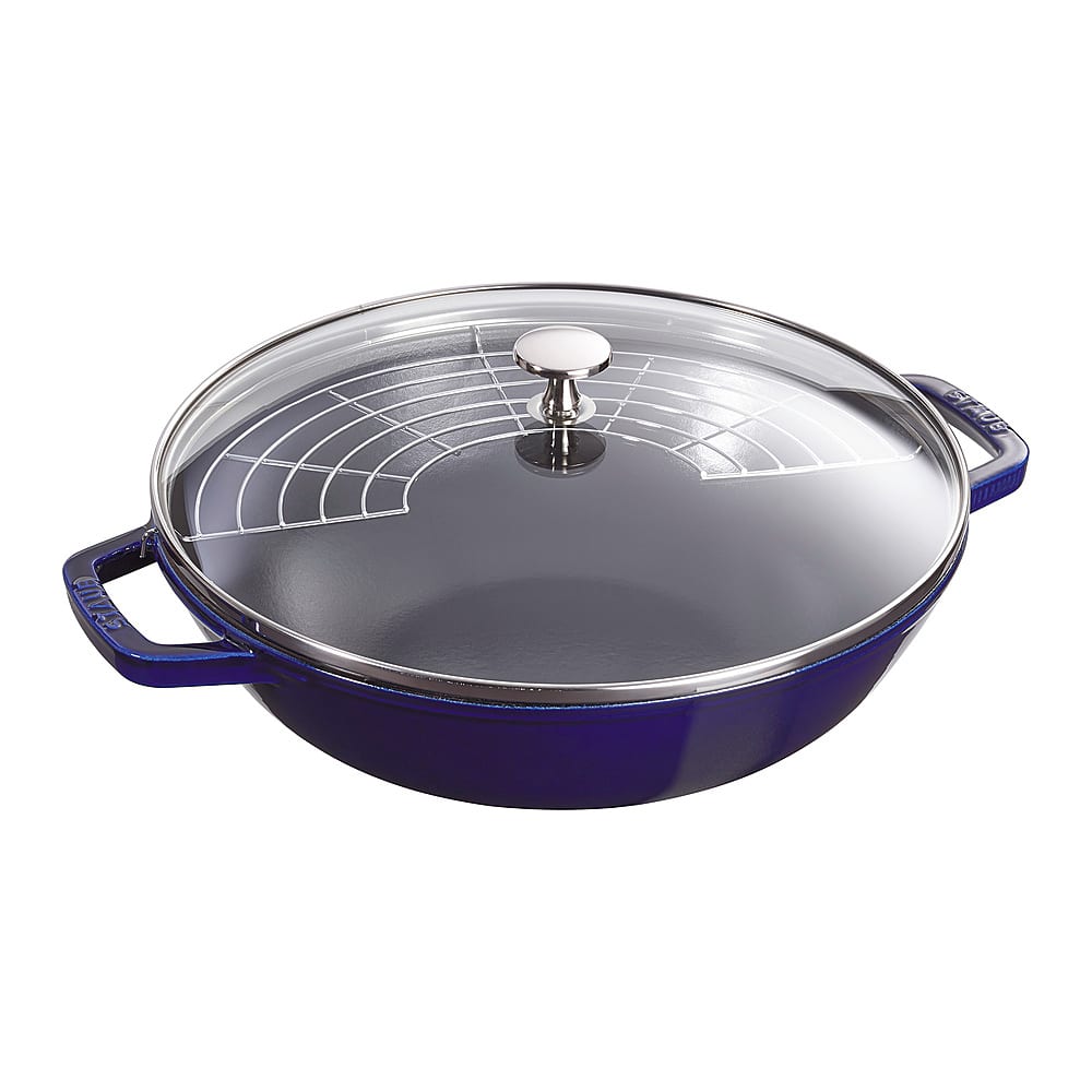 Staub - Cast Iron 4.5-qt Perfect Pan - Dark Blue - Angle_Zoom