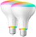 Front Zoom. Sengled - Smart LED BR30 Bulb (2-Pack) - Multicolor.