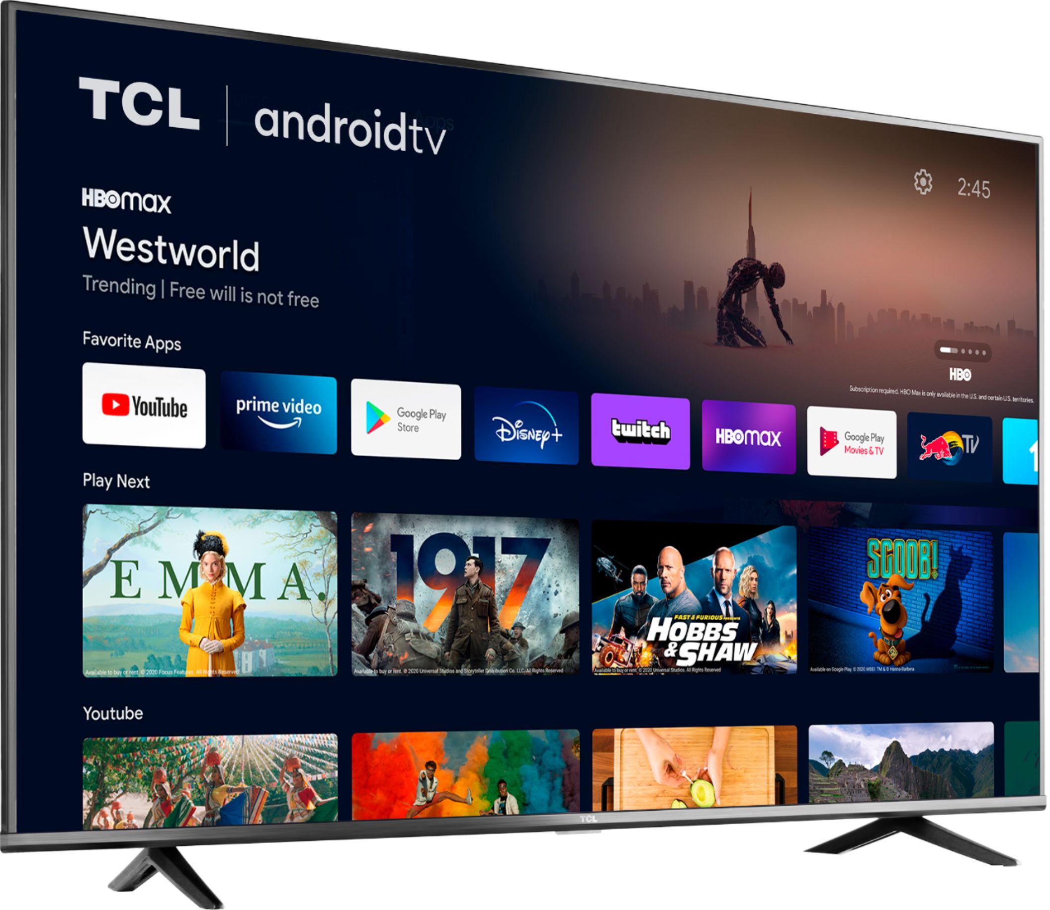 Angle View: TCL - 50" Class 4 Series LED 4K UHD Smart Android TV
