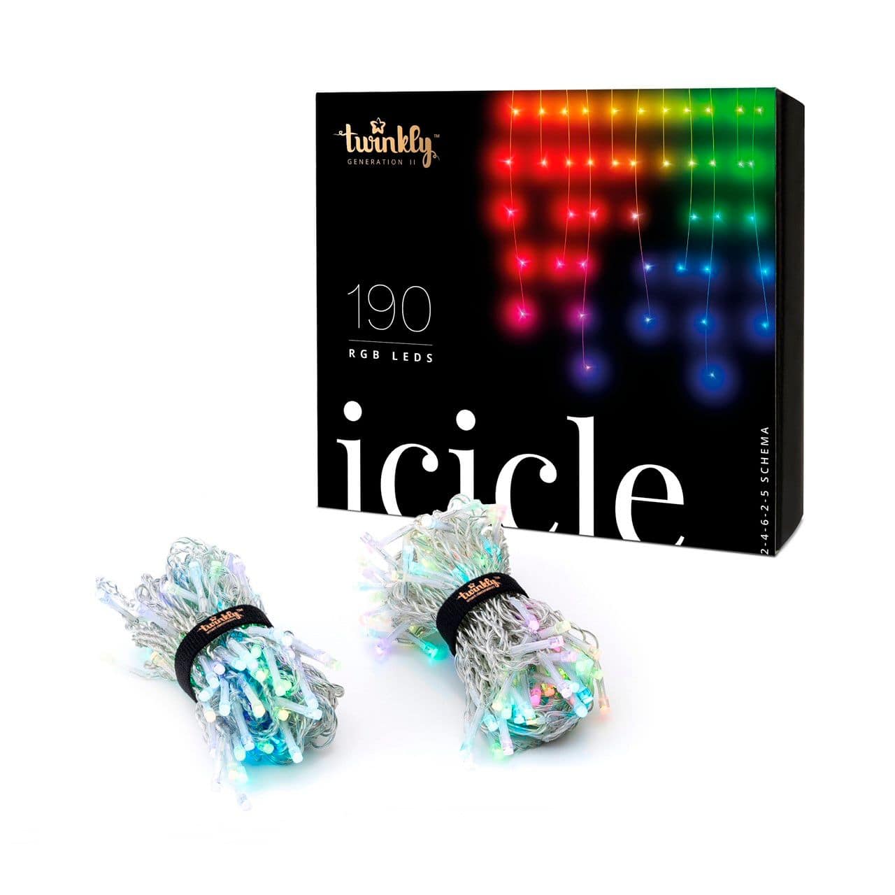 Twinkly - Smart Icicle Lights LED 190 RGB Generation II - Multi - Front_Zoom