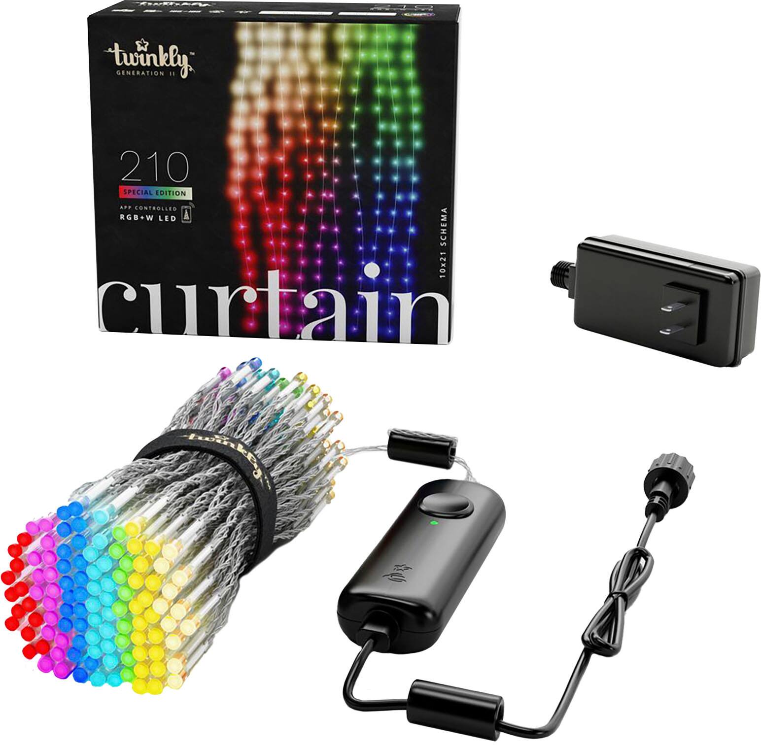 Alt View 12. Twinkly - Smart Light Curtain 210 RGB + LED Generation II - Multi.