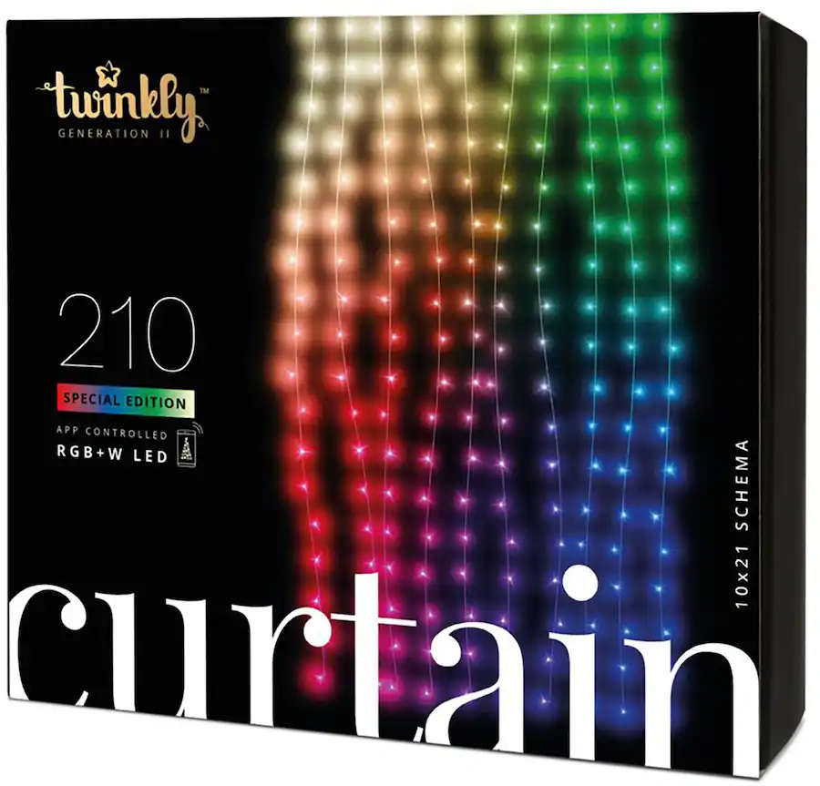 Twinkly Smart Light Curtain 210 RGB + LED Generation II Multi TWW210SPP ...
