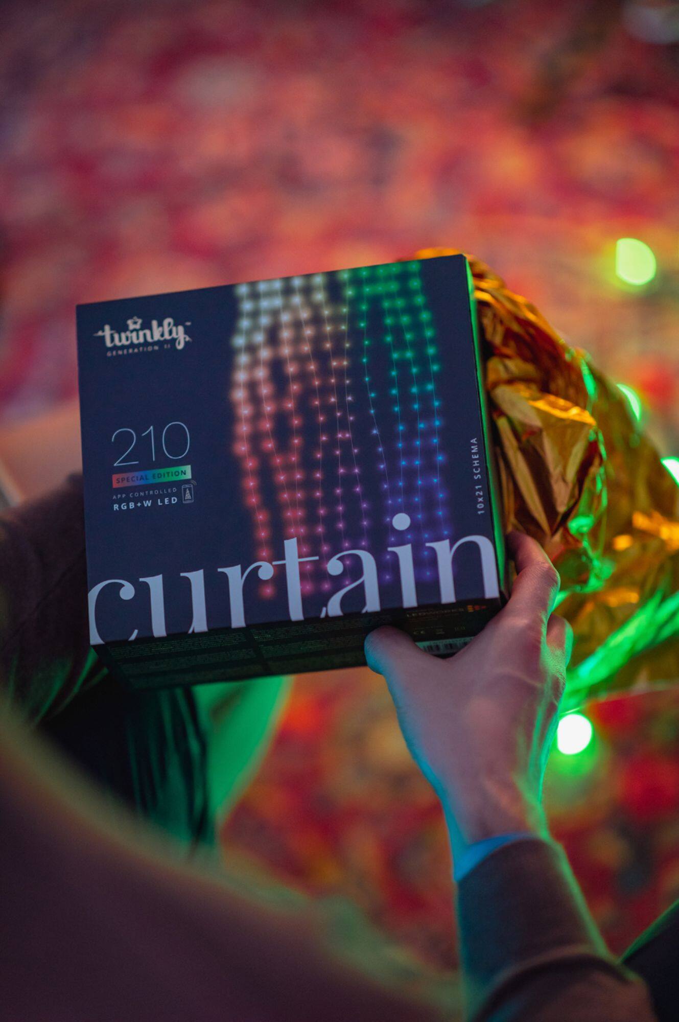 Alt View 25. Twinkly - Smart Light Curtain 210 RGB + LED Generation II - Multi.