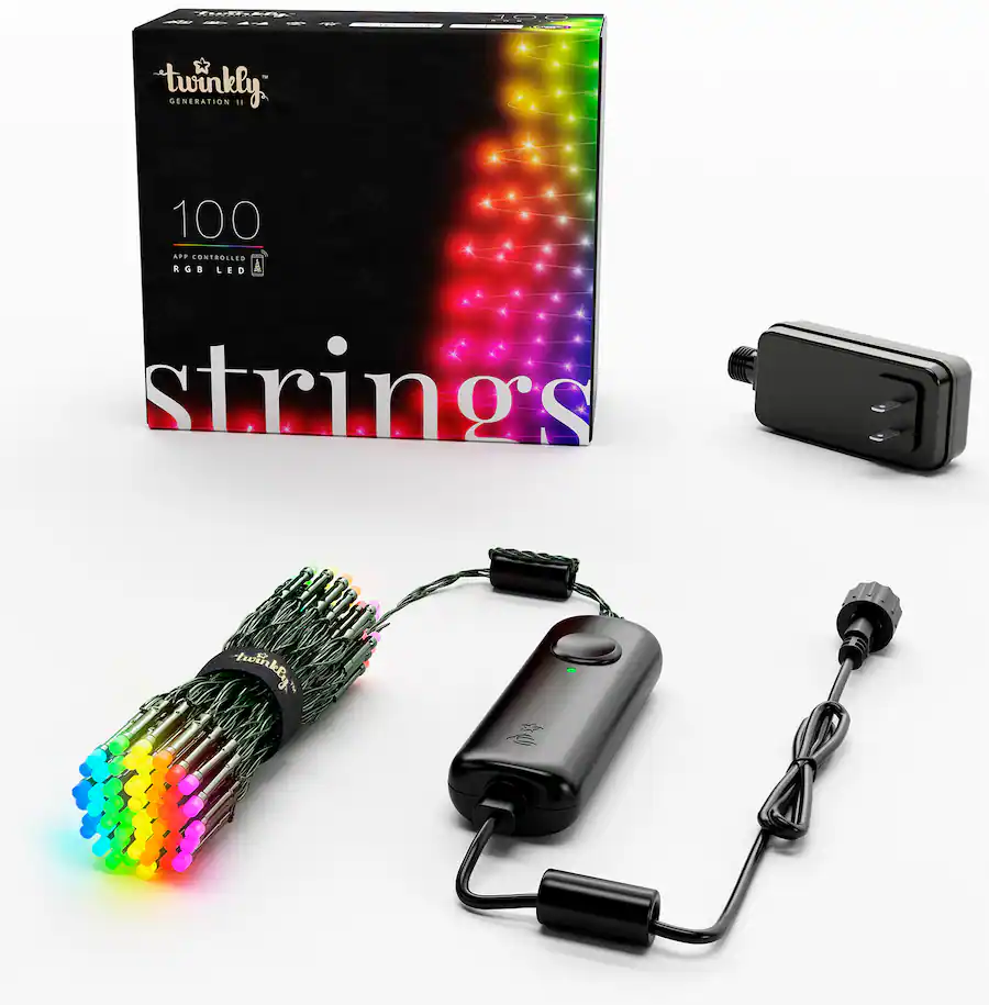 Twinkly Smart Light String 100 LED RGB Generation II Multi TWS100STP ...