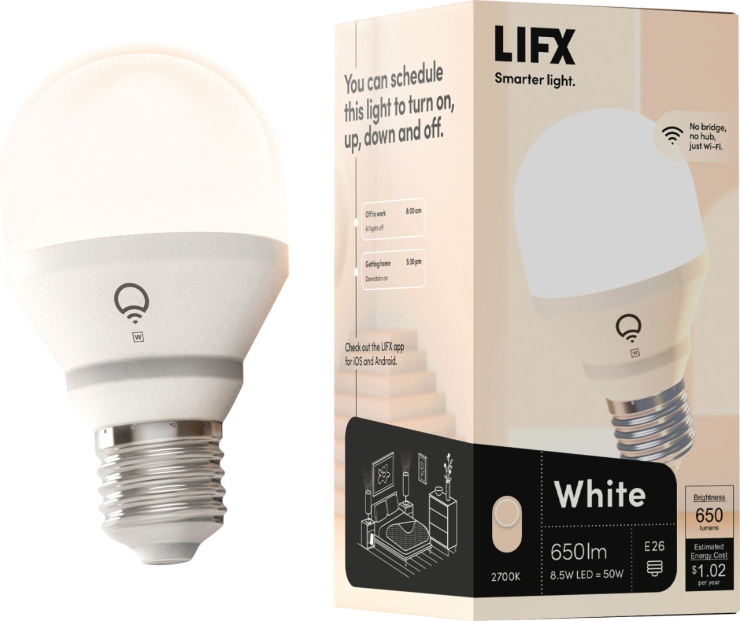 LIFX E26 Edison Screw White - Best Buy