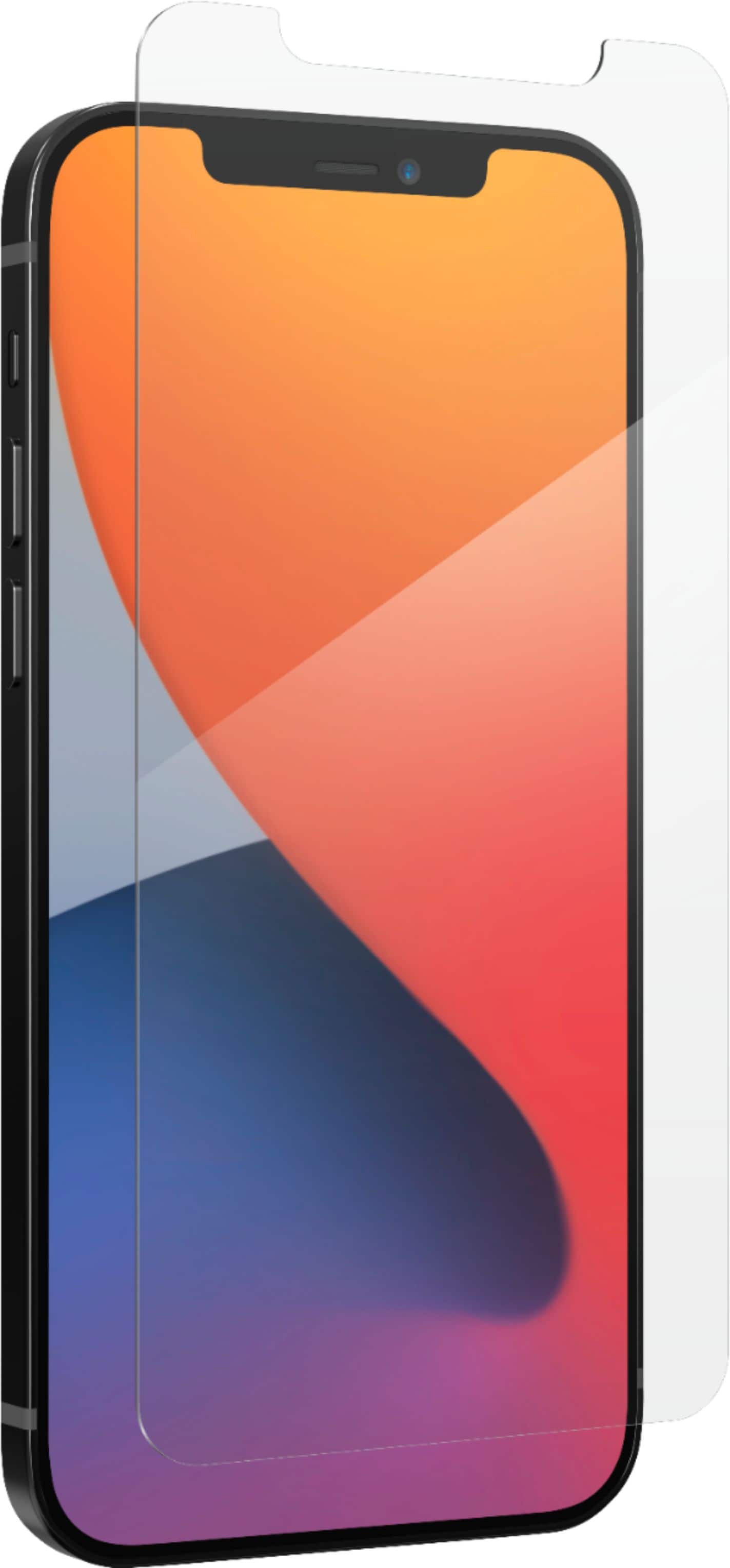 ZAGG - Glass+ Screen Protector for Apple iPhone 12 and 12 Pro - Clear - Angle_Zoom