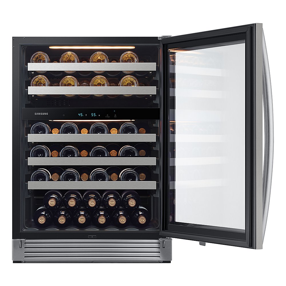 Zoom in on Alt View Zoom 13. Samsung - 51-Bottle Capacity Wine Cooler - Stainless steel.