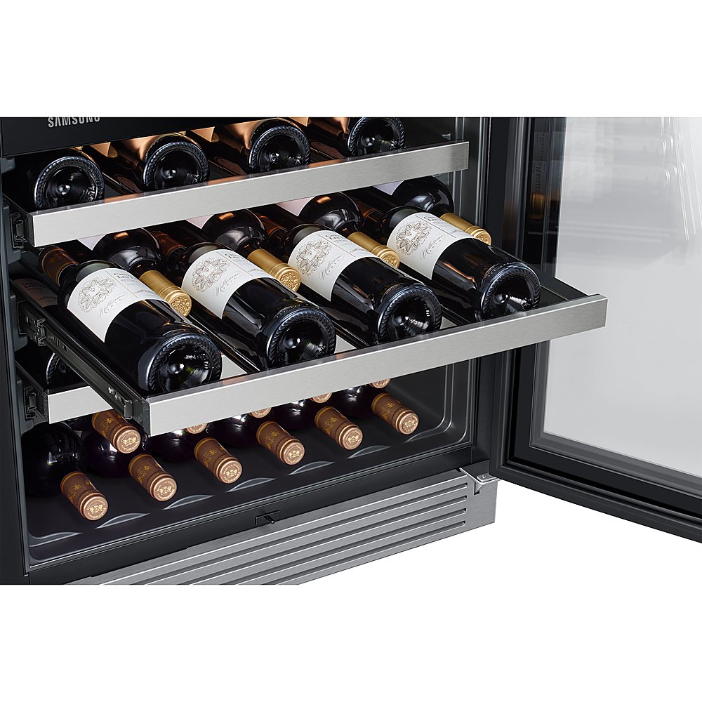 Zoom in on Alt View Zoom 17. Samsung - 51-Bottle Capacity Wine Cooler - Stainless steel.