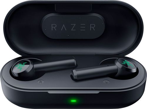 Razer - Hammerhead True Wireless Bluetooth Earbuds: Low-Latency - Water Resistant - Bluetooth 5.0 Auto Pairing - Black