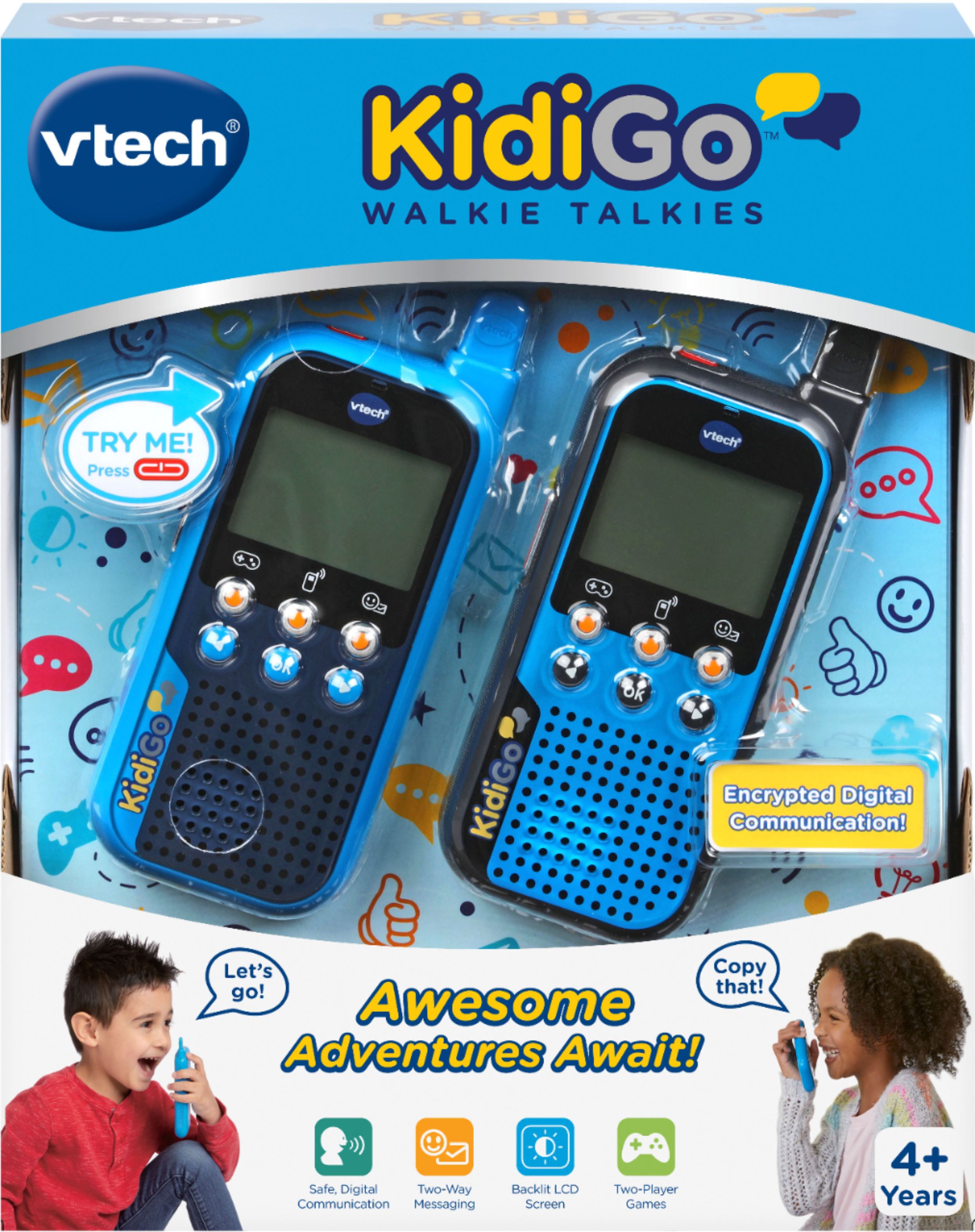 Best Buy: VTech KidiGo Walkie Talkies Blue 80-518500
