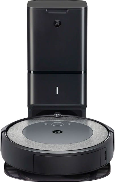 Front. iRobot - Roomba i3+ EVO (3550) Wi-Fi Connected Self Emptying Robot Vacuum - Neutral.