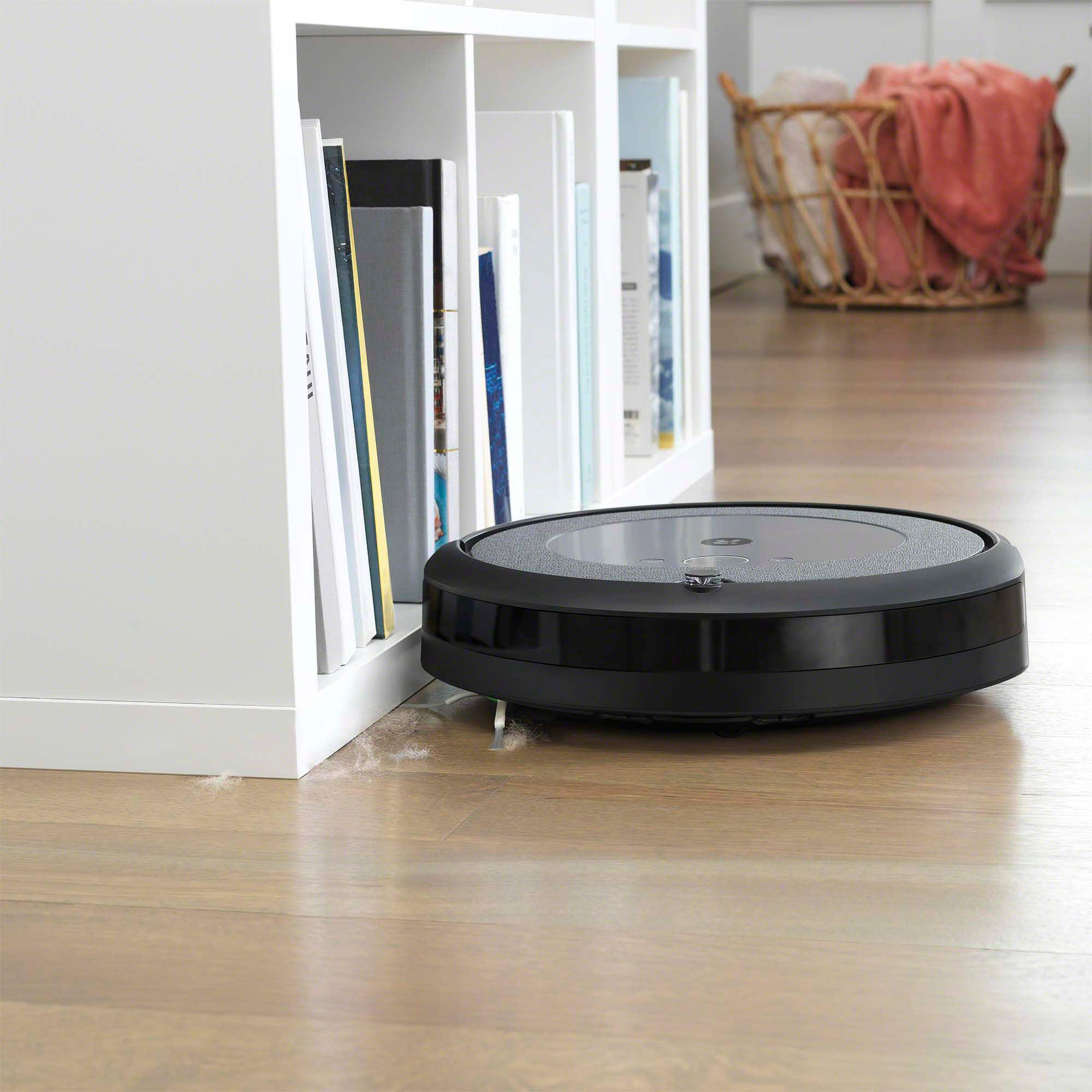 Alt View 12. iRobot - Roomba i3+ EVO (3550) Wi-Fi Connected Self Emptying Robot Vacuum - Neutral.