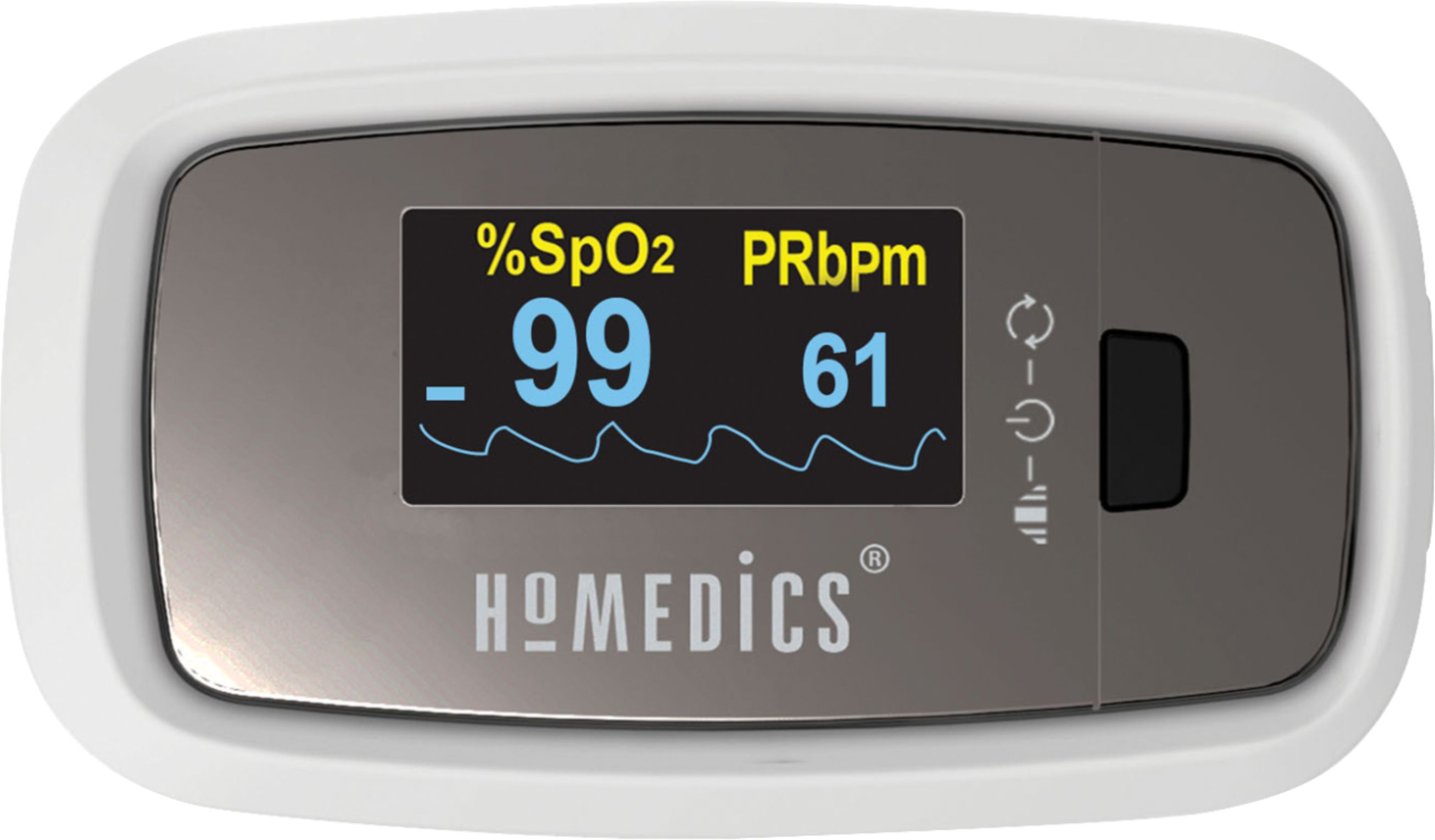 Left View: HoMedics - Premium Pulse Oximeter - White