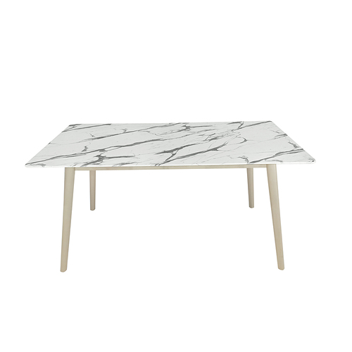 Noble House - Georgetowne Modern Resin Dining Table - Versilia Marble