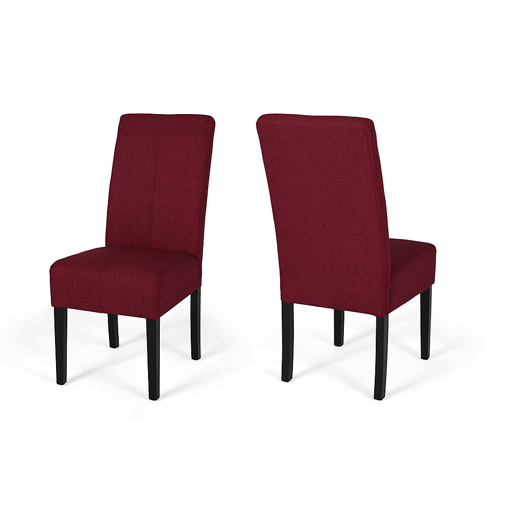 Noble House - Pertica Wooden Dining Chairs (Set of 2) - Deep Red