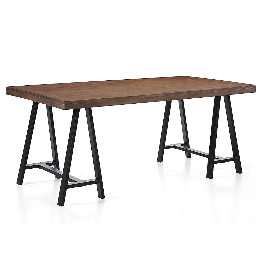 Angle View: Noble House - Marchello Farmhouse Dining Table - Natural Walnut