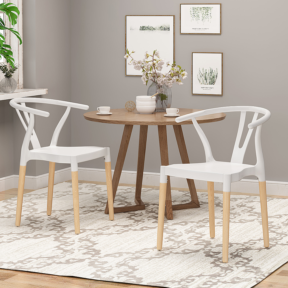 Noble House - Mountfair Modern Dining Chair (Set of 2) - White