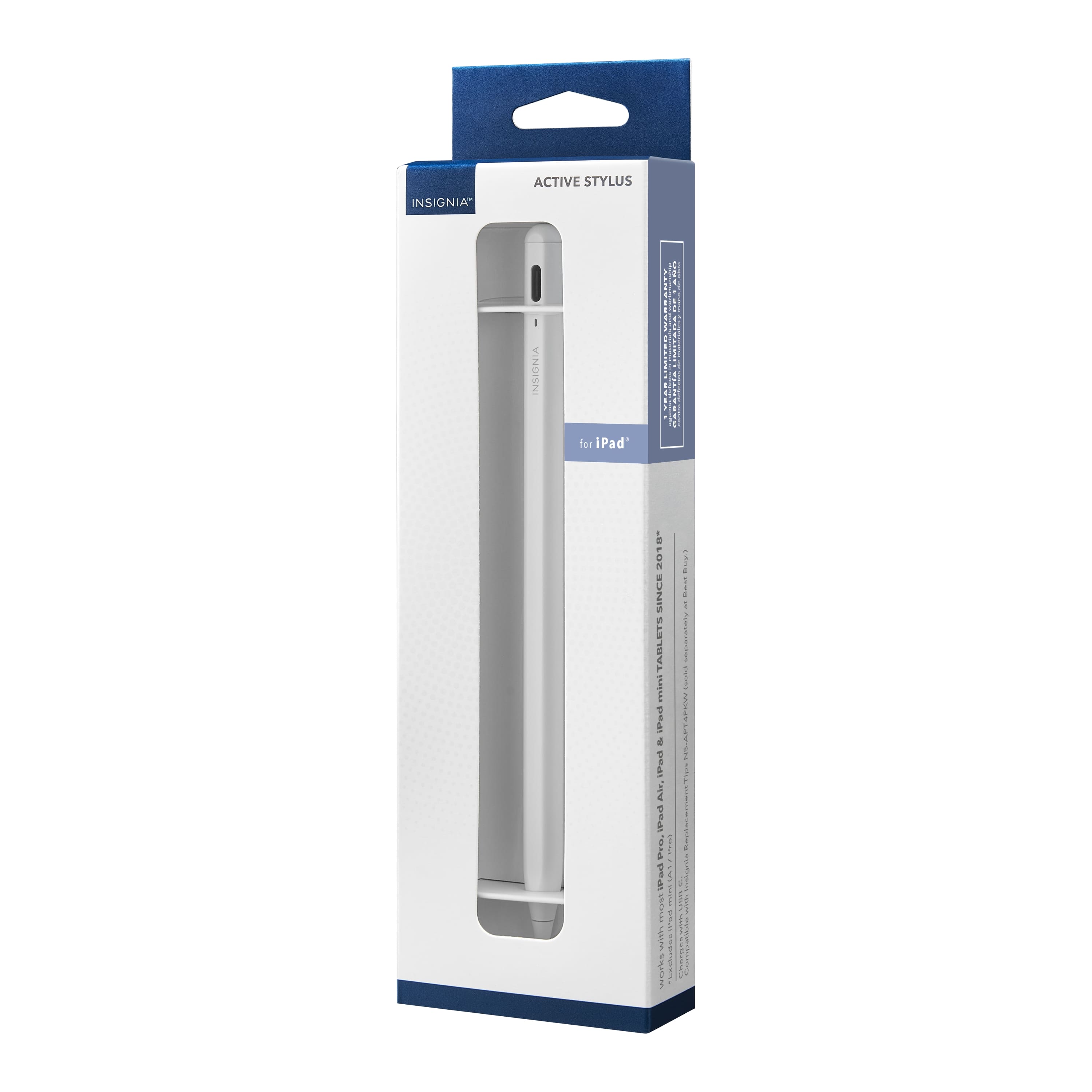 The text on the image reads: "Insignia Active Stylus for iPad".