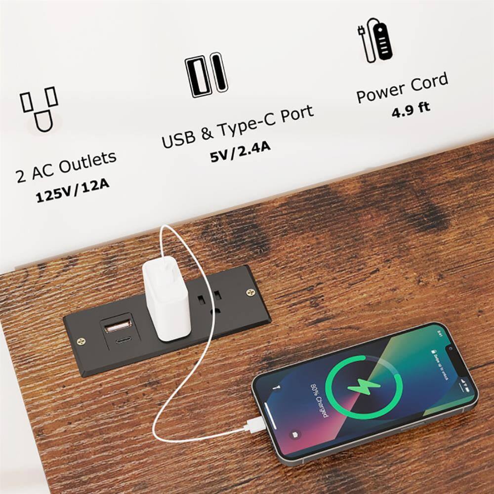 AC Outlets: 2 125V/12A  
USB & Type-C Port: 5V/2.4A  
Power Cord: 4.9 ft  
80% Charged