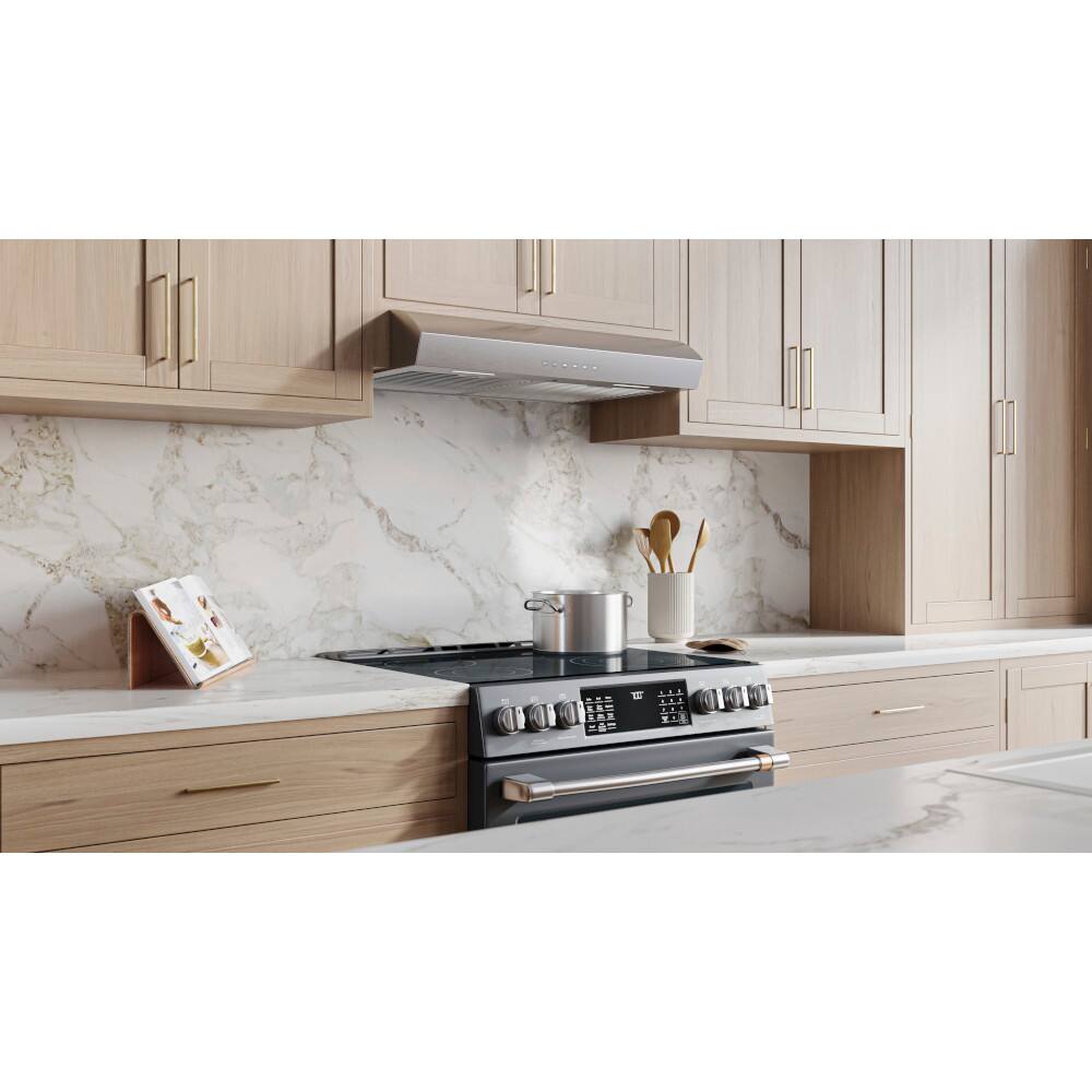 Alt View 9. Broan - Mantra 30-Inch 490 MAX Blower CFM 1.0 Sones Range Hood - Stainless Steel.