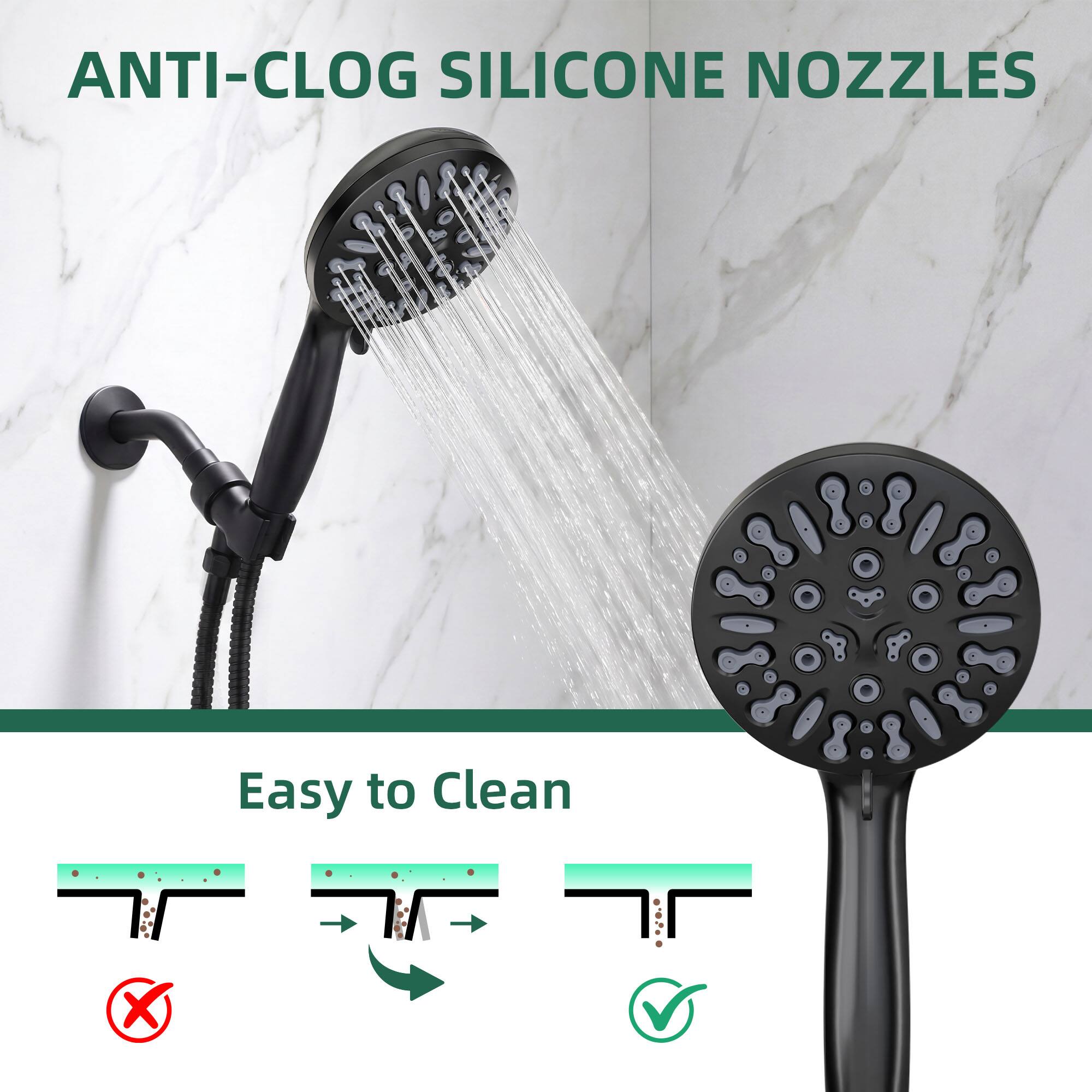 ANTI-CLOG SILICONE NOZZLES

Easy to Clean