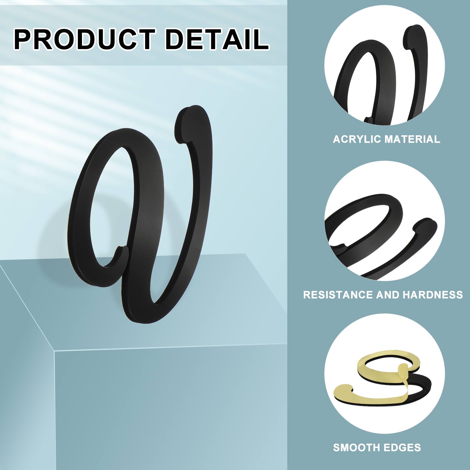 PRODUCT DETAIL

- ACRYLIC MATERIAL
- RESISTANCE AND HARDNESS
- SMOOTH EDGES