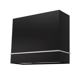 Akicon - 36 inches - Externally Vented - Wall Range Hood - Black with Nickel