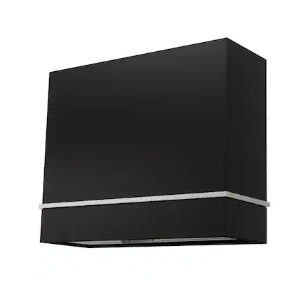 Front. Akicon - Akicon 36 in. Stainless Steel Ducted Wall Mount Range Hood with 600 CFM Vent Motor, 3 Speed, in Black with Nickel - Black with Nickel.