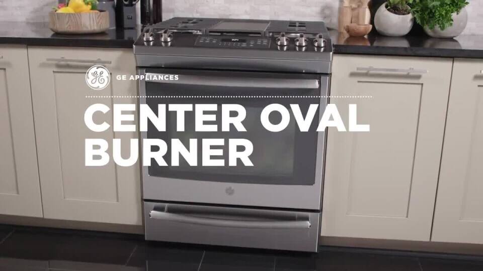 Customer Reviews GE 5.6 Cu. Ft. SlideIn Gas Convection Range with SelfSteam Cleaning, Built