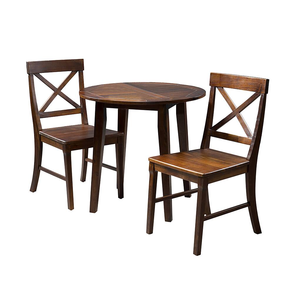 Noble House - Carridge Round Wood 3-piece Dining Set - Rich Mahogany