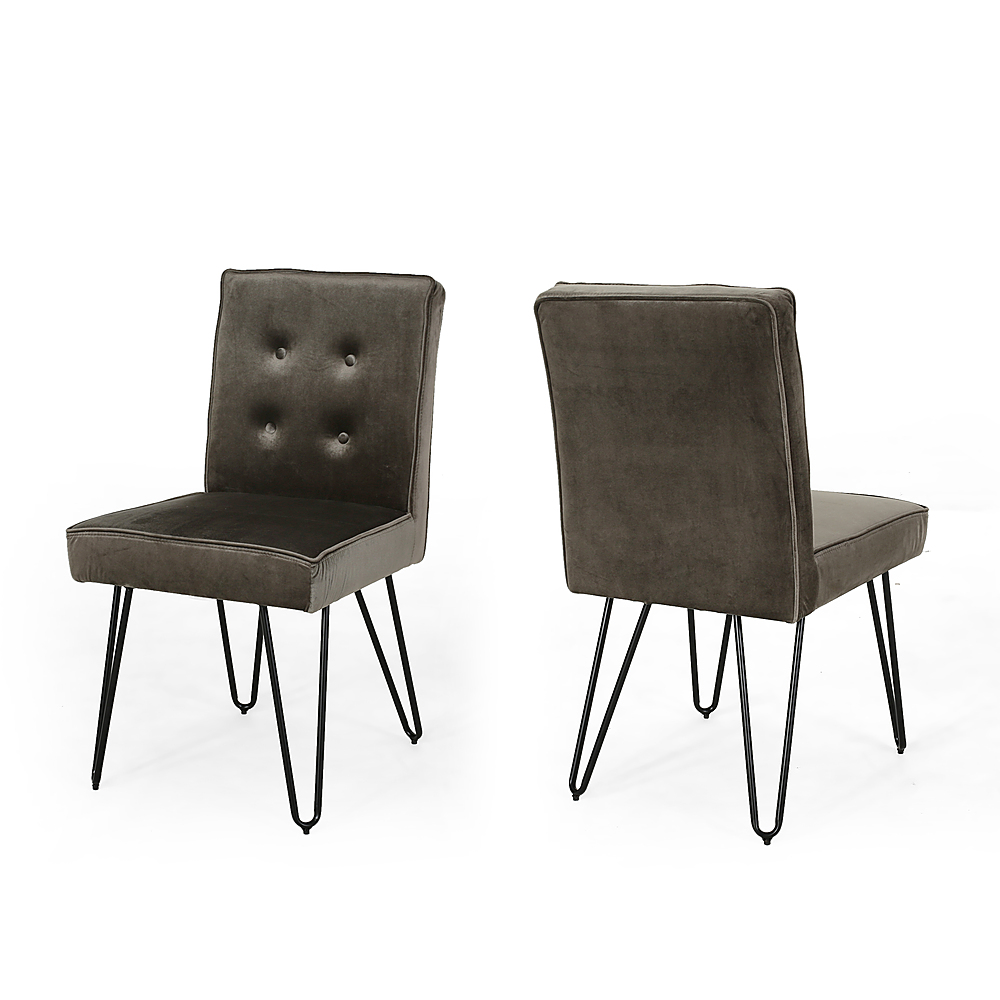 Noble House - Carlstad Glam Dining Chairs (Set of 2) - Gray