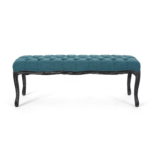 Noble House - Roxana Tufted Bench - Teal