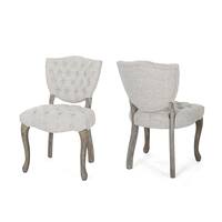 Noble House - Monroe Dining Chair (Set of 2) - Light Gray - Left_Zoom