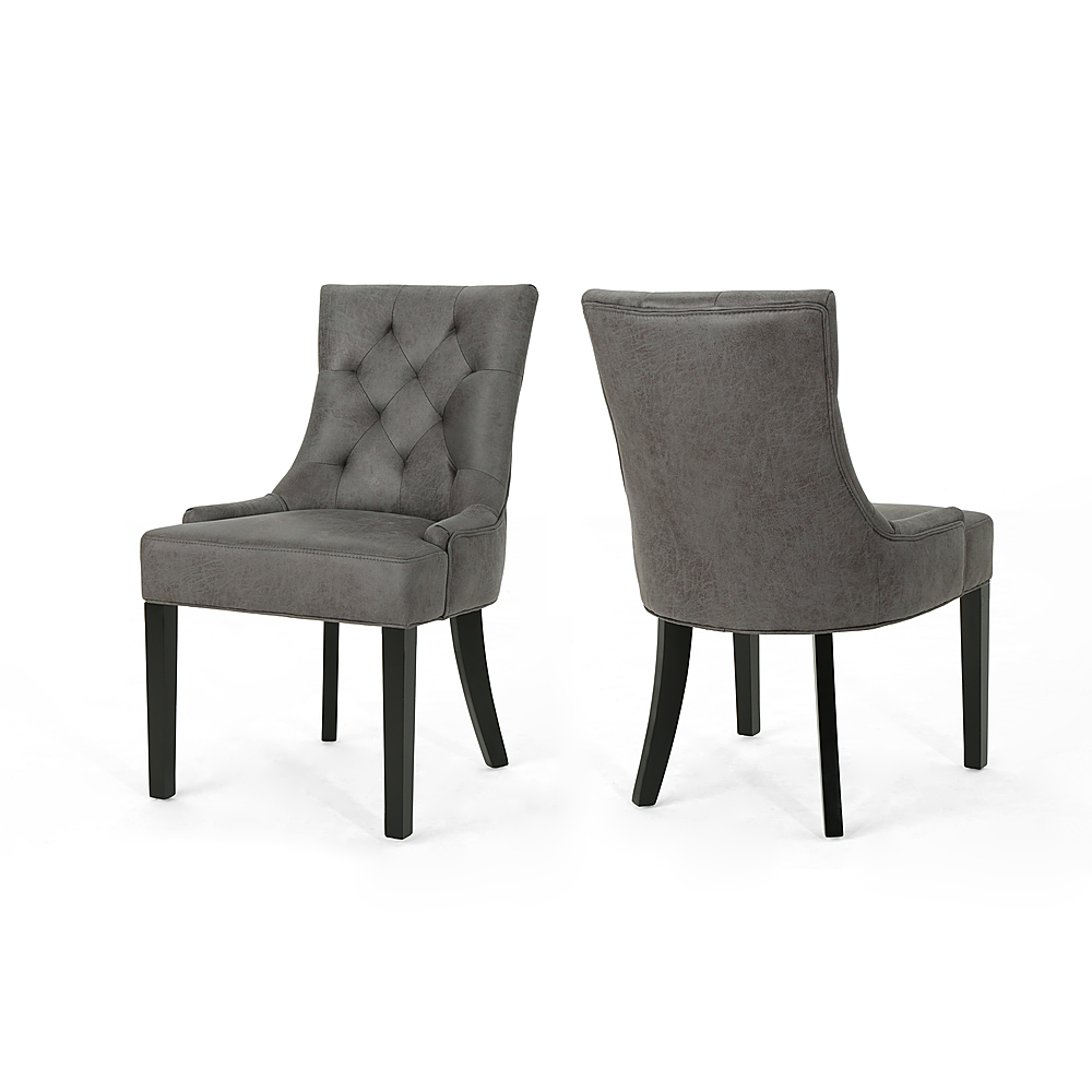Noble House - Platina Microfiber Dining Chairs (Set of 2) - Slate