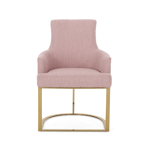 Noble House - Gloria Modern Glam Chair - Light Blush