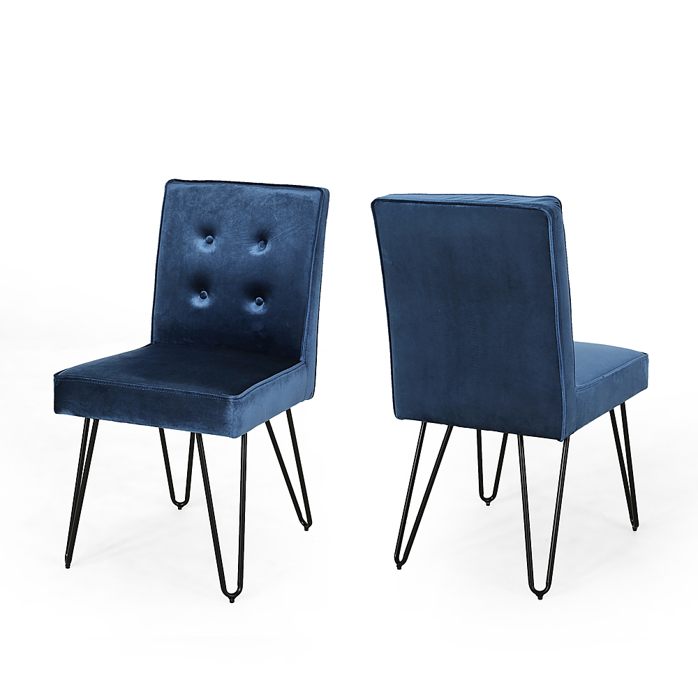 Noble House - Carlstad Glam Dining Chairs (Set of 2) - Cobalt