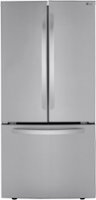 LG - 25.1 Cu. Ft. French Door Refrigerator with Ice Maker - Stainless steel - Front_Zoom