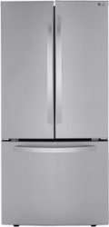 LG - 25.1 Cu. Ft. French Door Refrigerator with Ice Maker - Stainless Steel - Front_Zoom