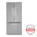 The image features a large, silver double door refrigerator, which is part of the LG America's Most Reliable Line of Appliances. The refrigerator is designed to be energy efficient and reliable, making it a popular choice for many households.