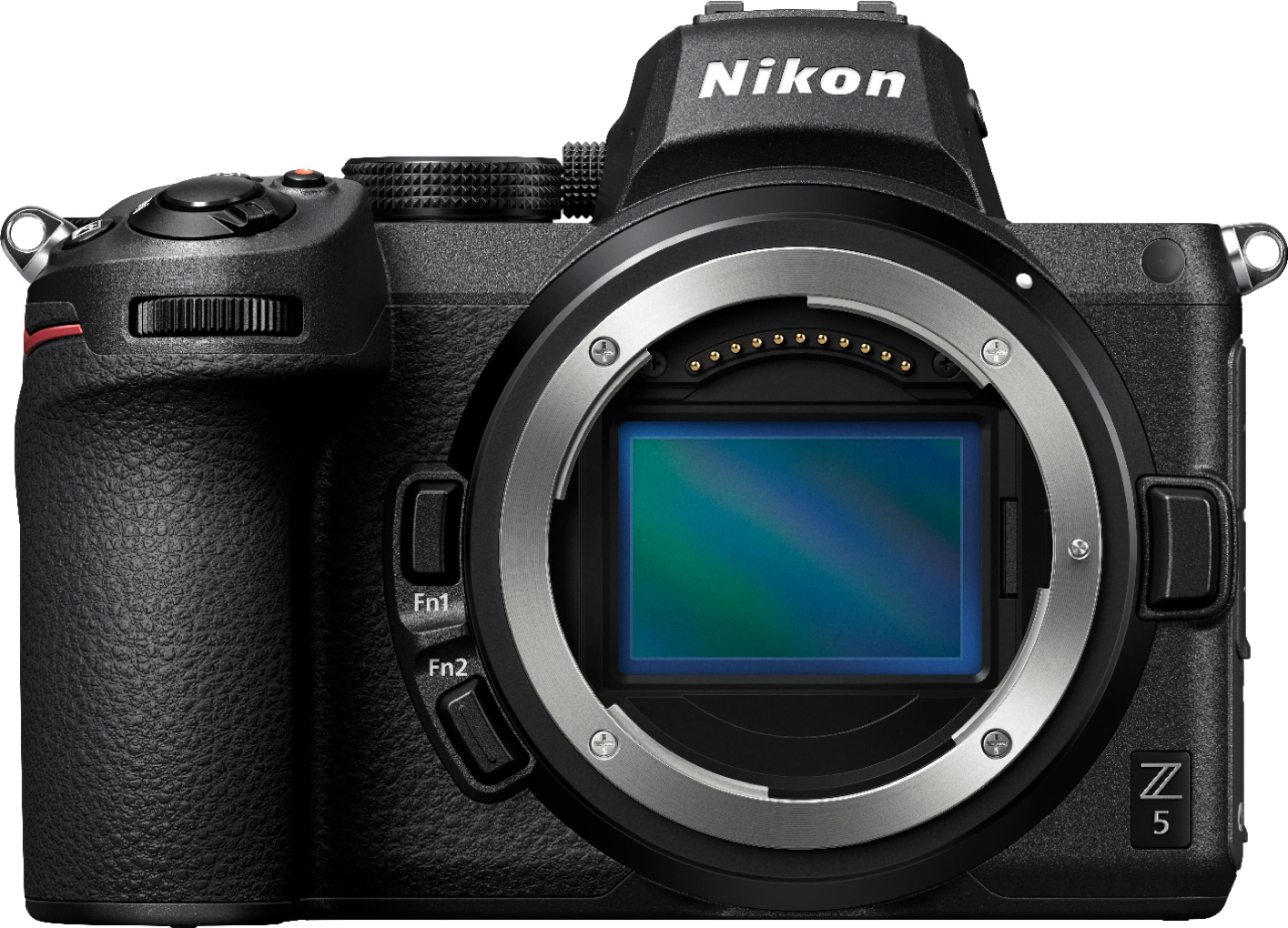 Front. Nikon - Z 5 4K Video Mirrorless Camera (Body Only) - Black.