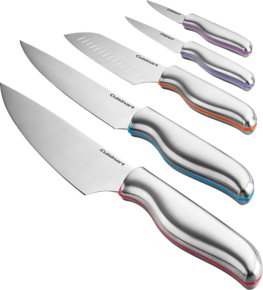 Cuisinart - Classic Stainless Color Band 10PC Knife Set - Metallic