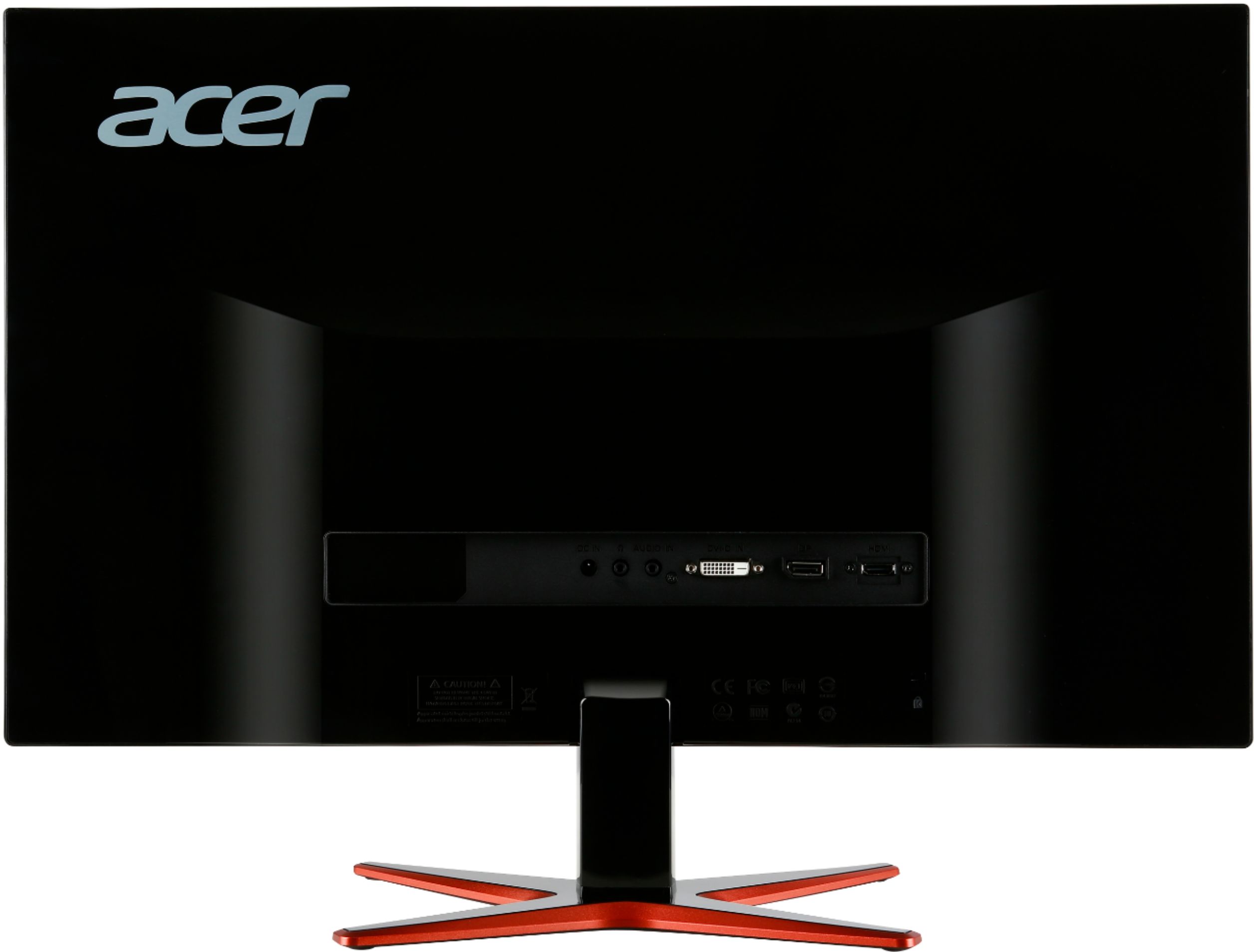 Back View: Acer - Geek Squad Certified Refurbished XG270HU 27" LED QHD FreeSync/G-SYNC Monitor - Black/Orange