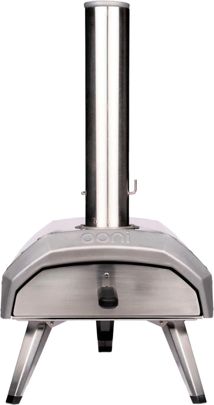 Front. Ooni - Karu 12 Inch Portable Pizza Oven - Silver.